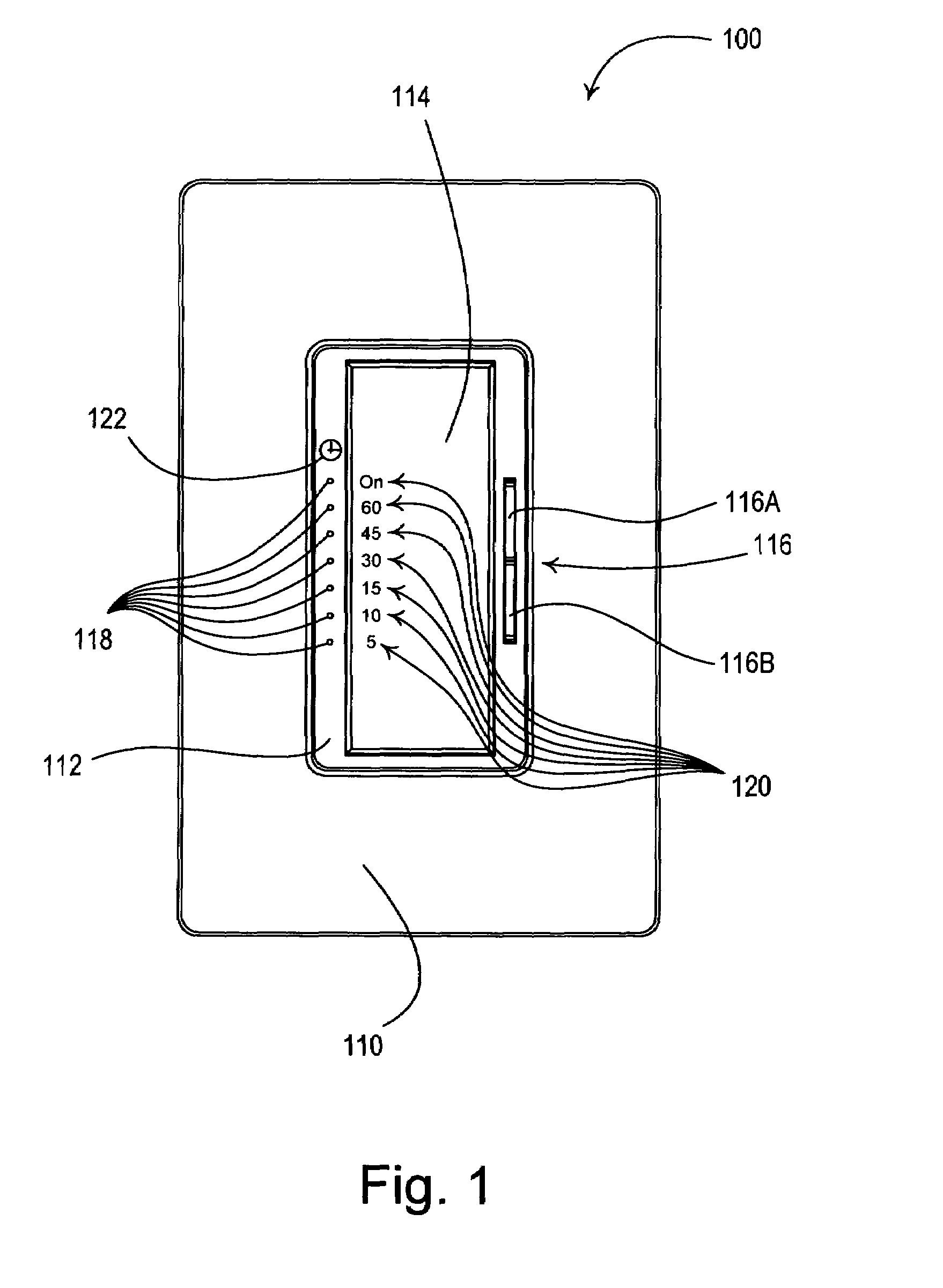 Wall-mountable timer for an electrical load