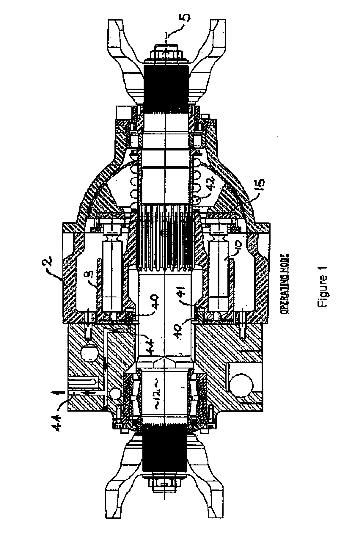 Lift off cylinder for axial piston hydraulic pump