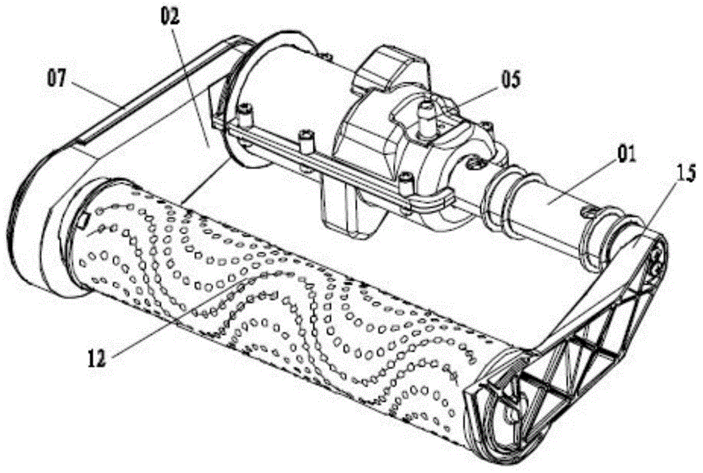 Intelligent floor brush device of dust collector