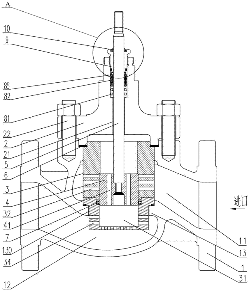 Low noise and high pressure differential regulating valve