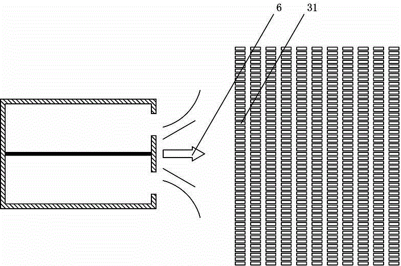 LED lamp heat radiation device based on synthetic double-jet exciter