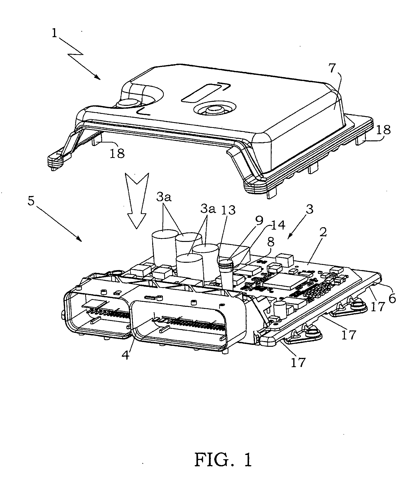 Electronic control unit with expanded blocks