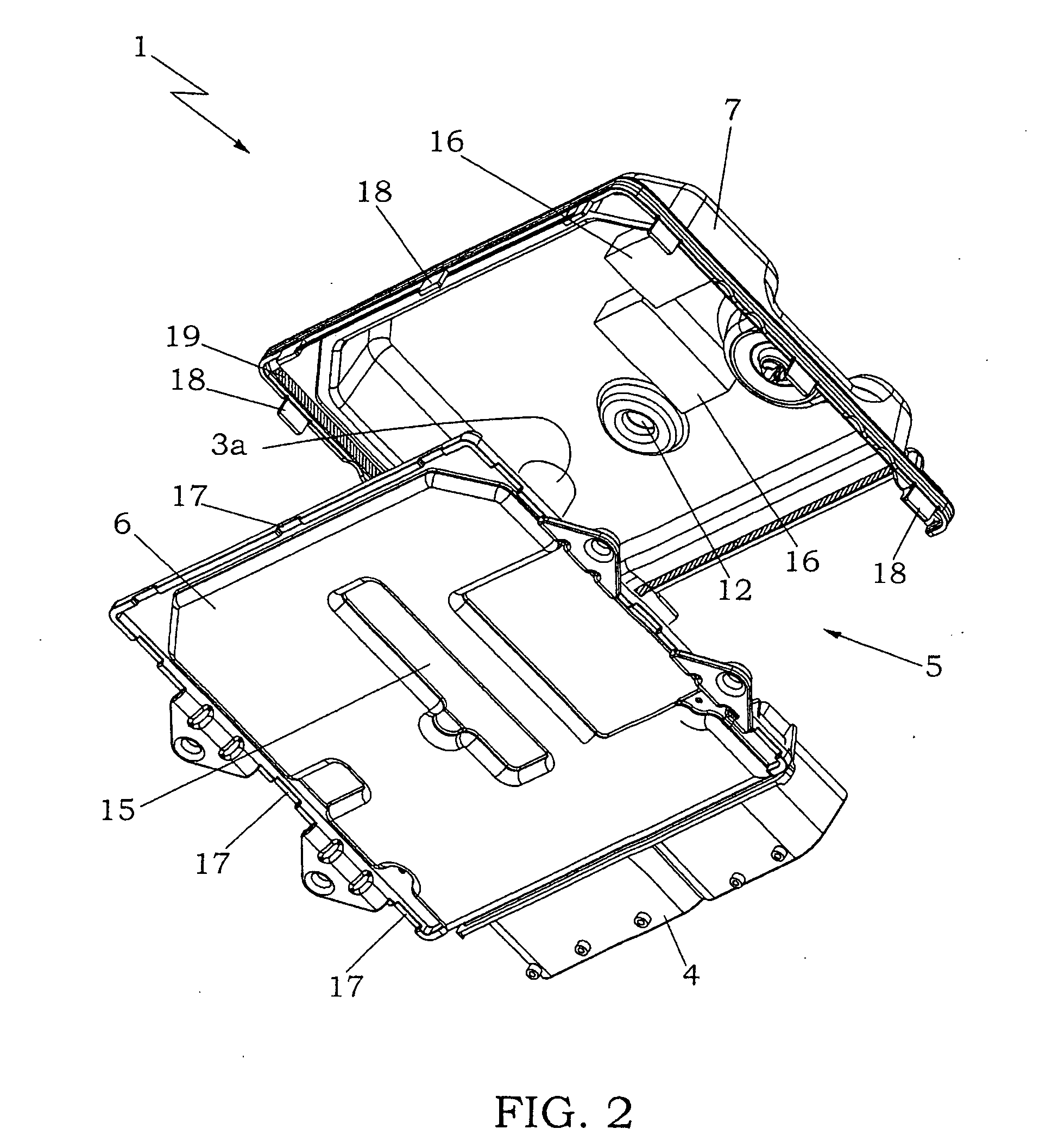 Electronic control unit with expanded blocks