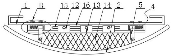 Automobile flexible shank collision supporting structure