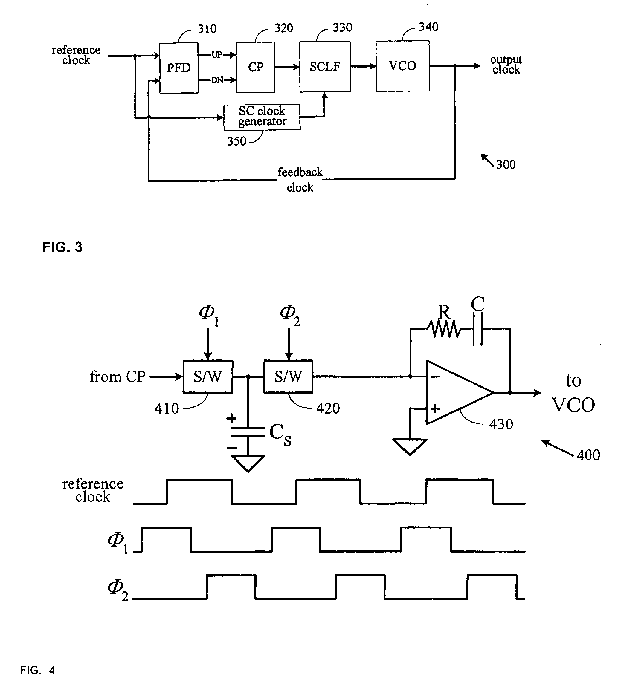 Switch-capacitor loop filter for phase lock loops