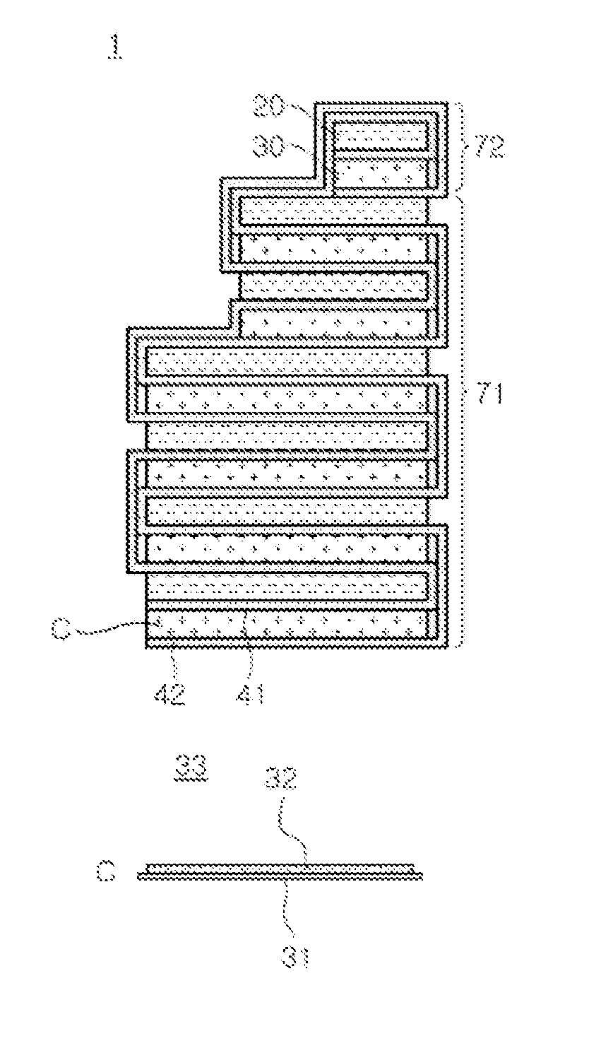 Electrode assembly having step, battery cell, battery pack and device including the same