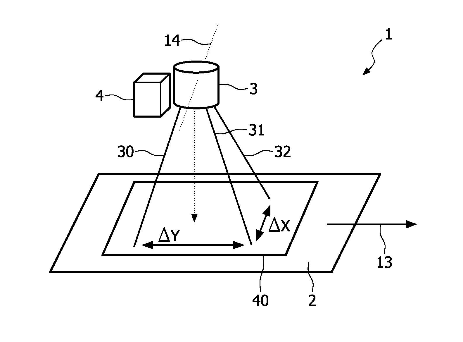 Laser diode based multiple-beam laser spot imaging system for characterization of vehicle dynamics