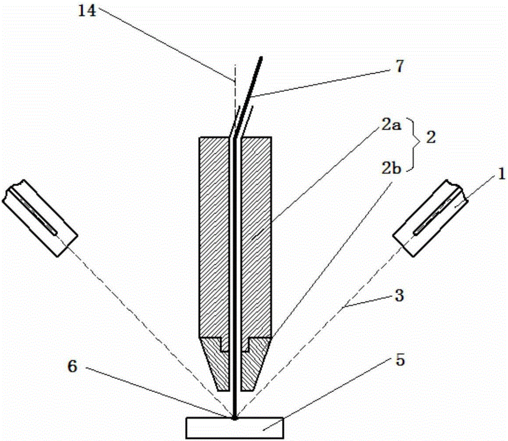 Electron beam processing system and processing method of multi-electron beam central wire feeding