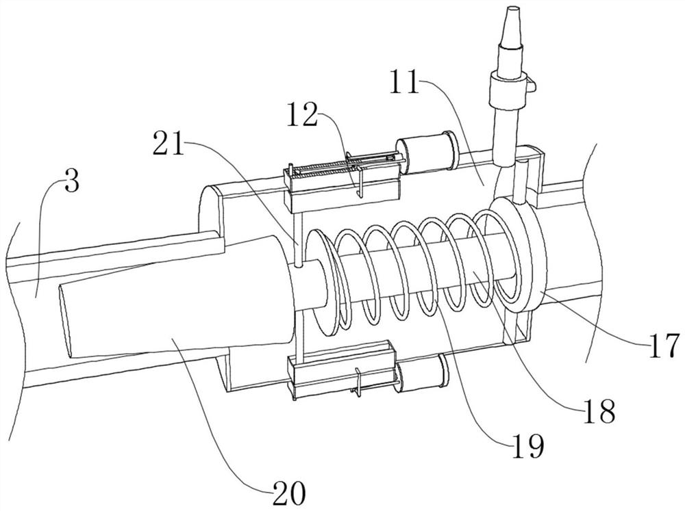 Monitoring structure for preventing stirring and granulating air-tight seal air path from being blocked