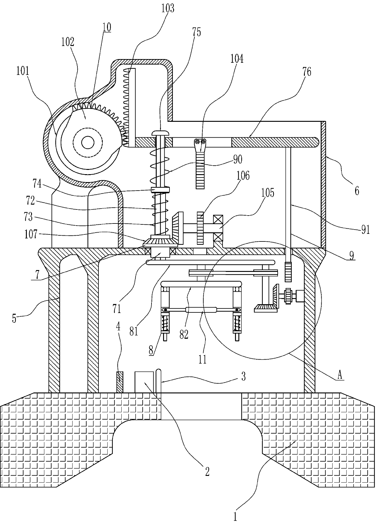 Automatic bending device for two ends of copper wire