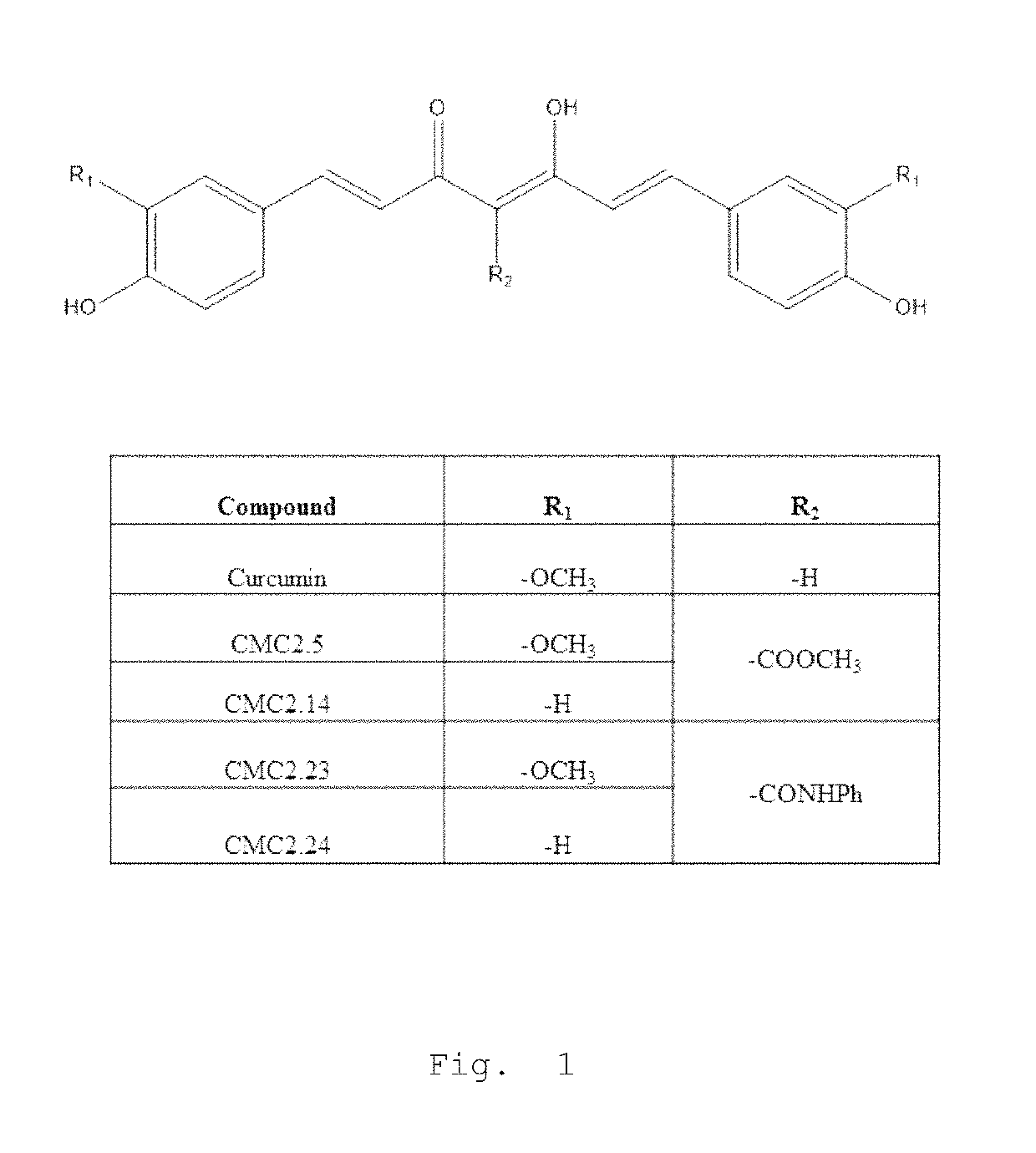 Inhibition of melanogenesis by chemically modified curcumins