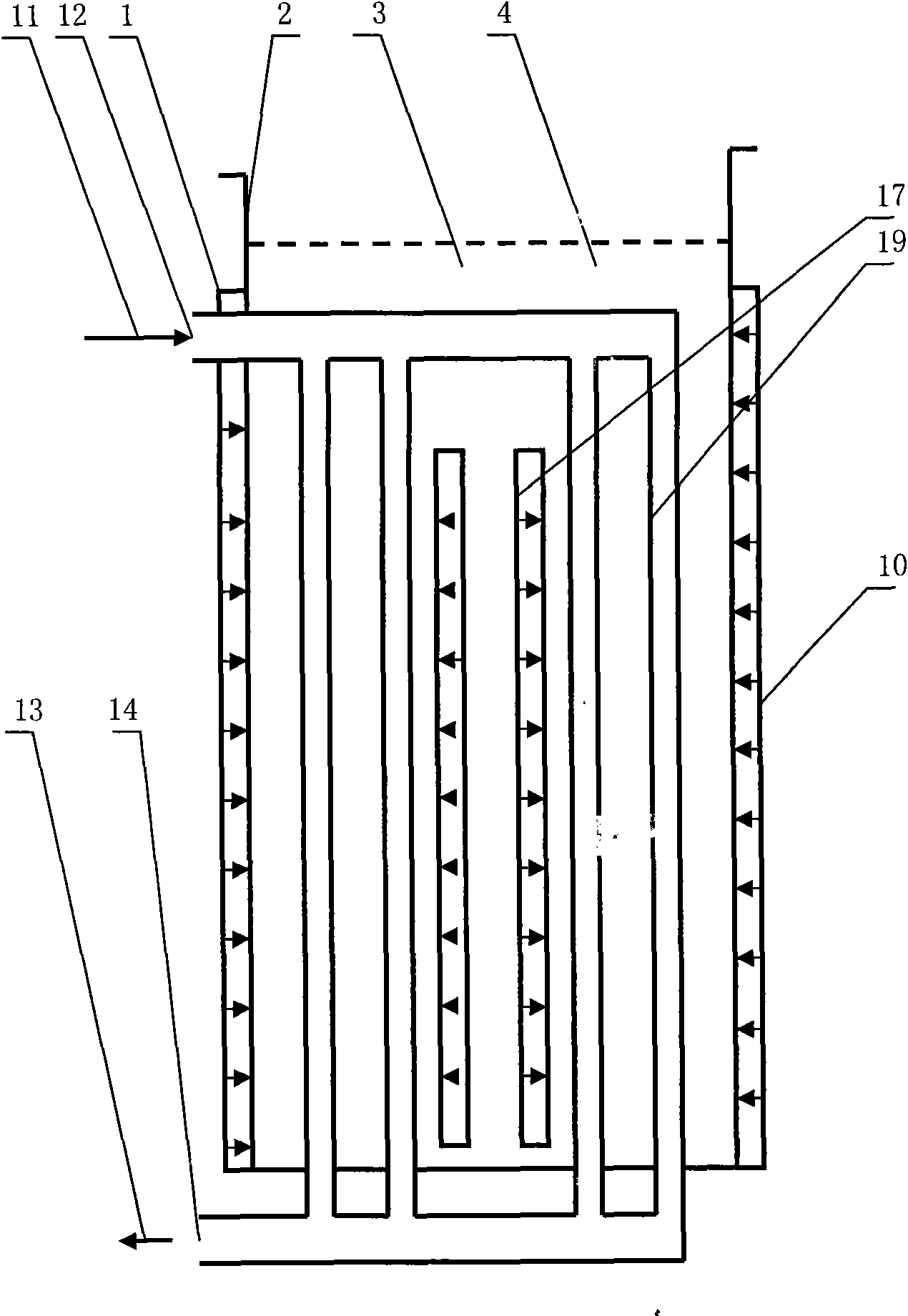 Tubular purification method and tubular purification tank