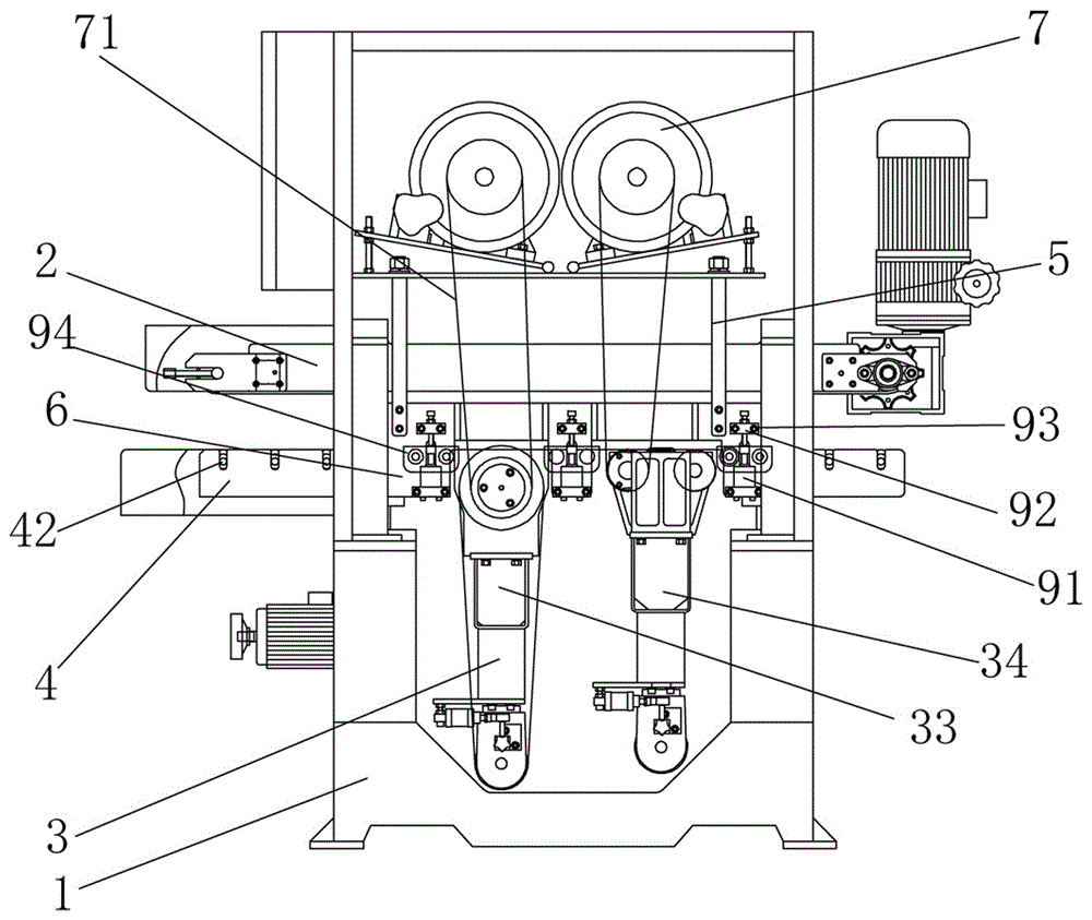 Bottom surface sanding machine