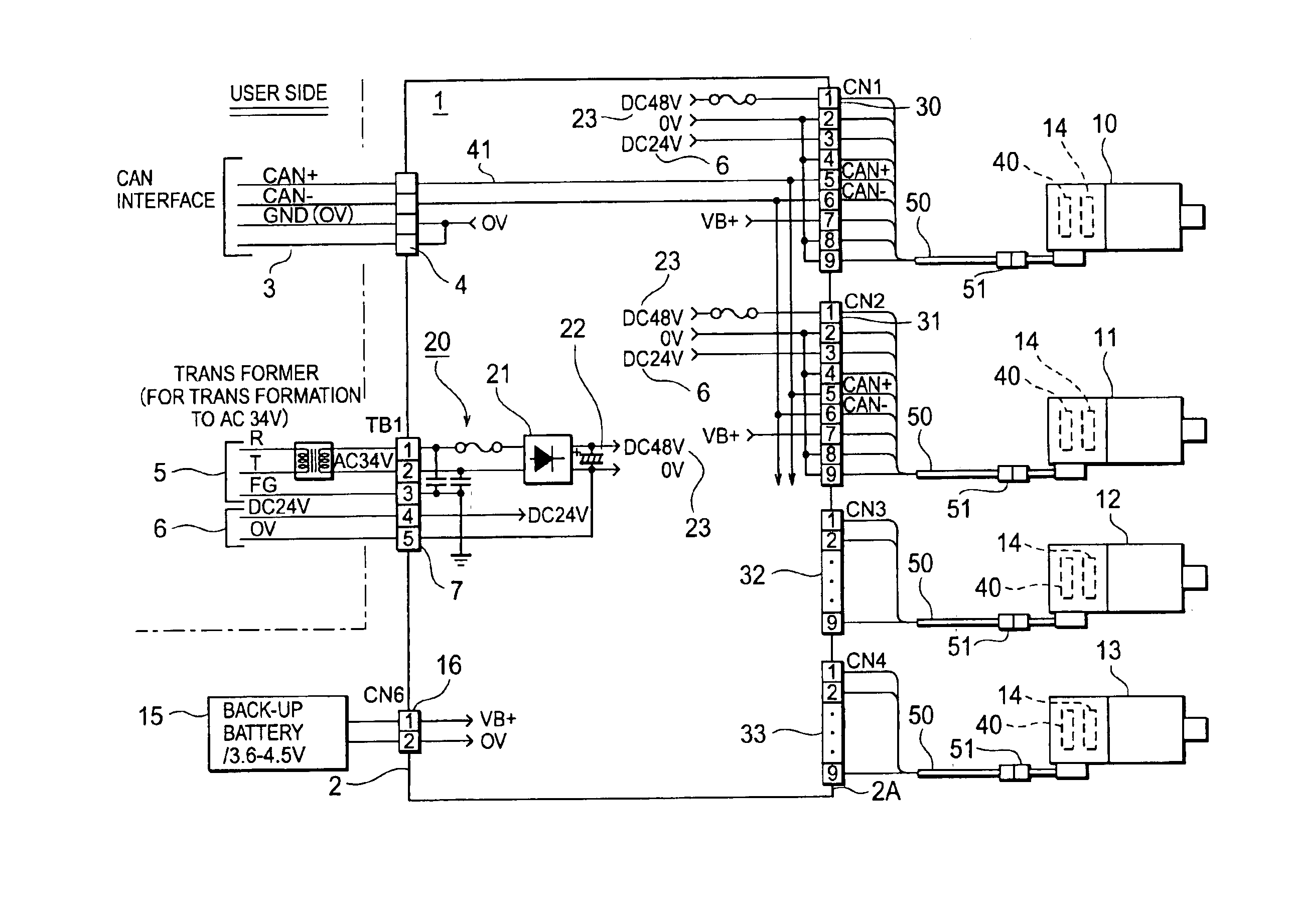 Method of driving a servo motor with a built-in drive circuit