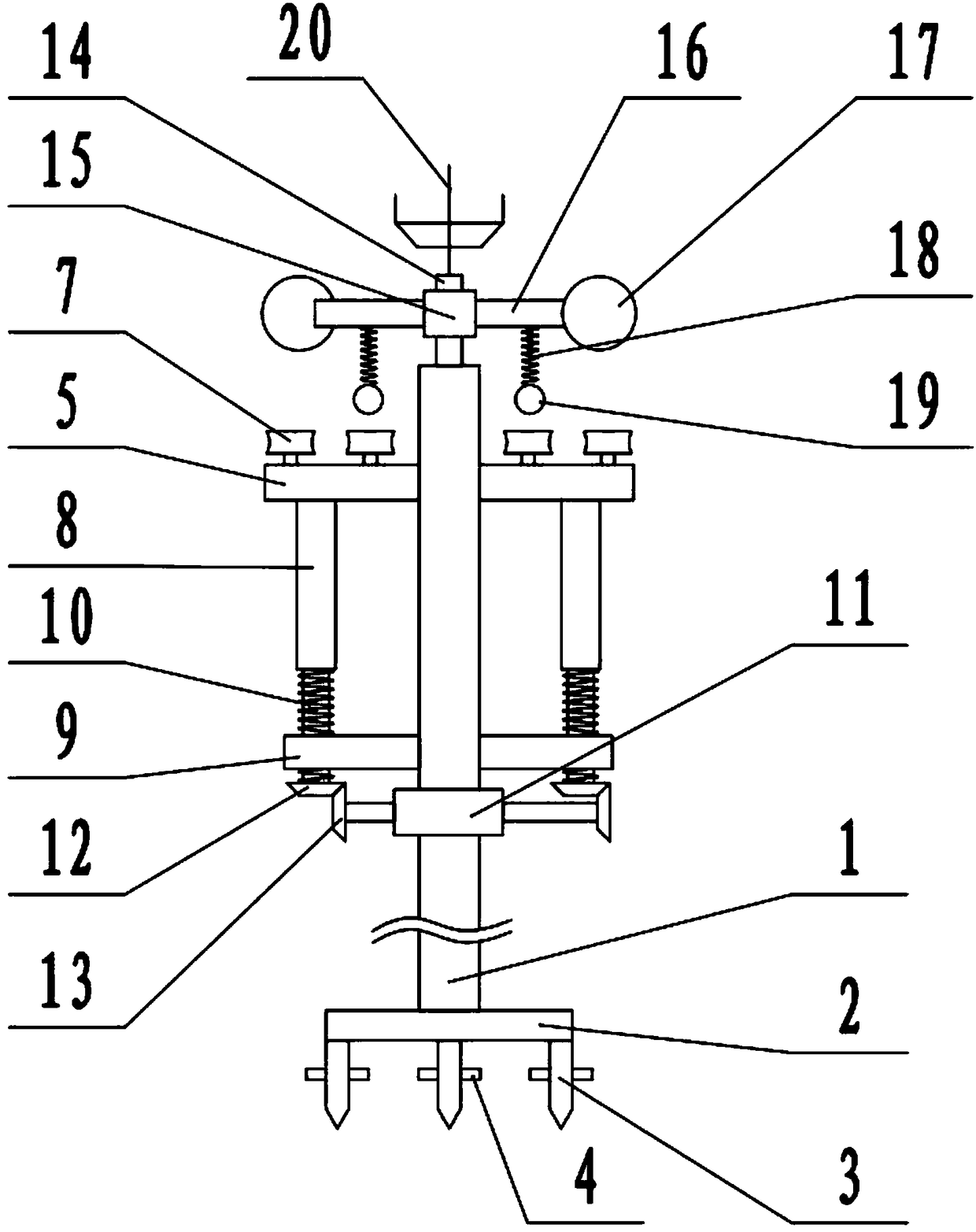 Power transmission tower capable of adjusting height