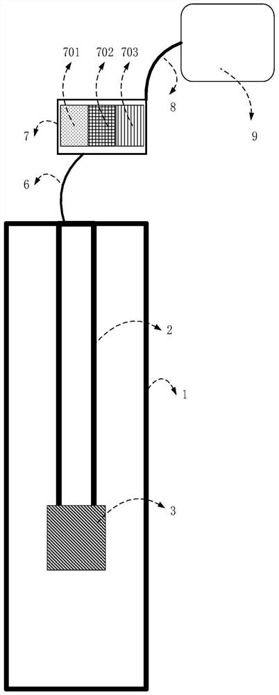 Monitoring system based on carbon fiber optical fiber composite rod and monitoring data interpretation method