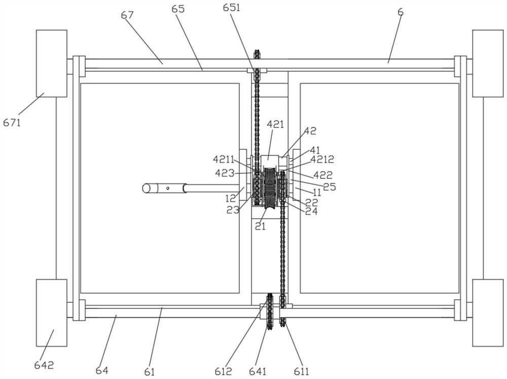 Manual worm and gear moving type automobile transverse moving control device