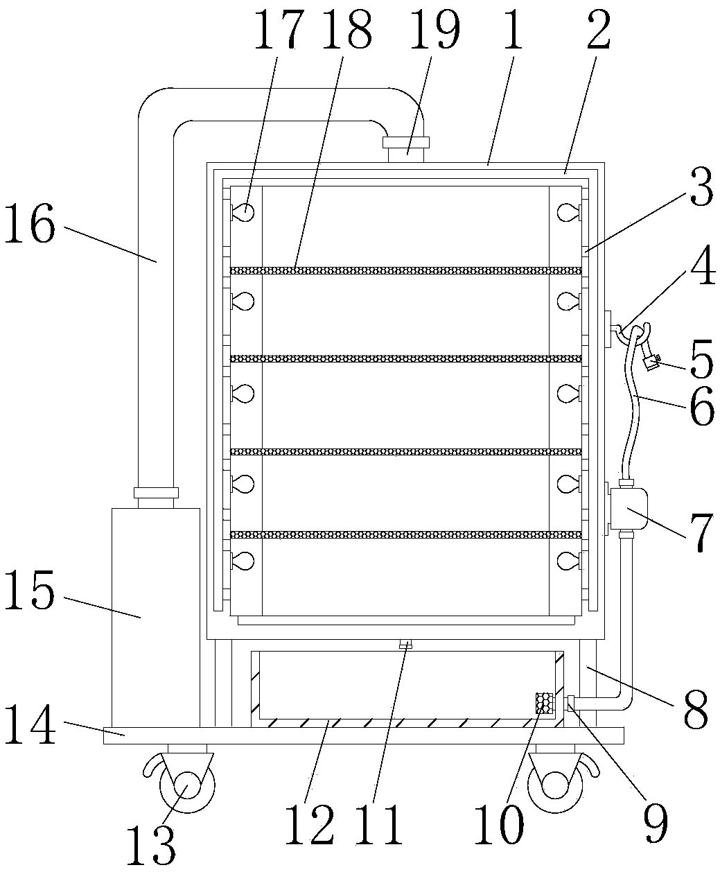 Flower planting rack convenient to use