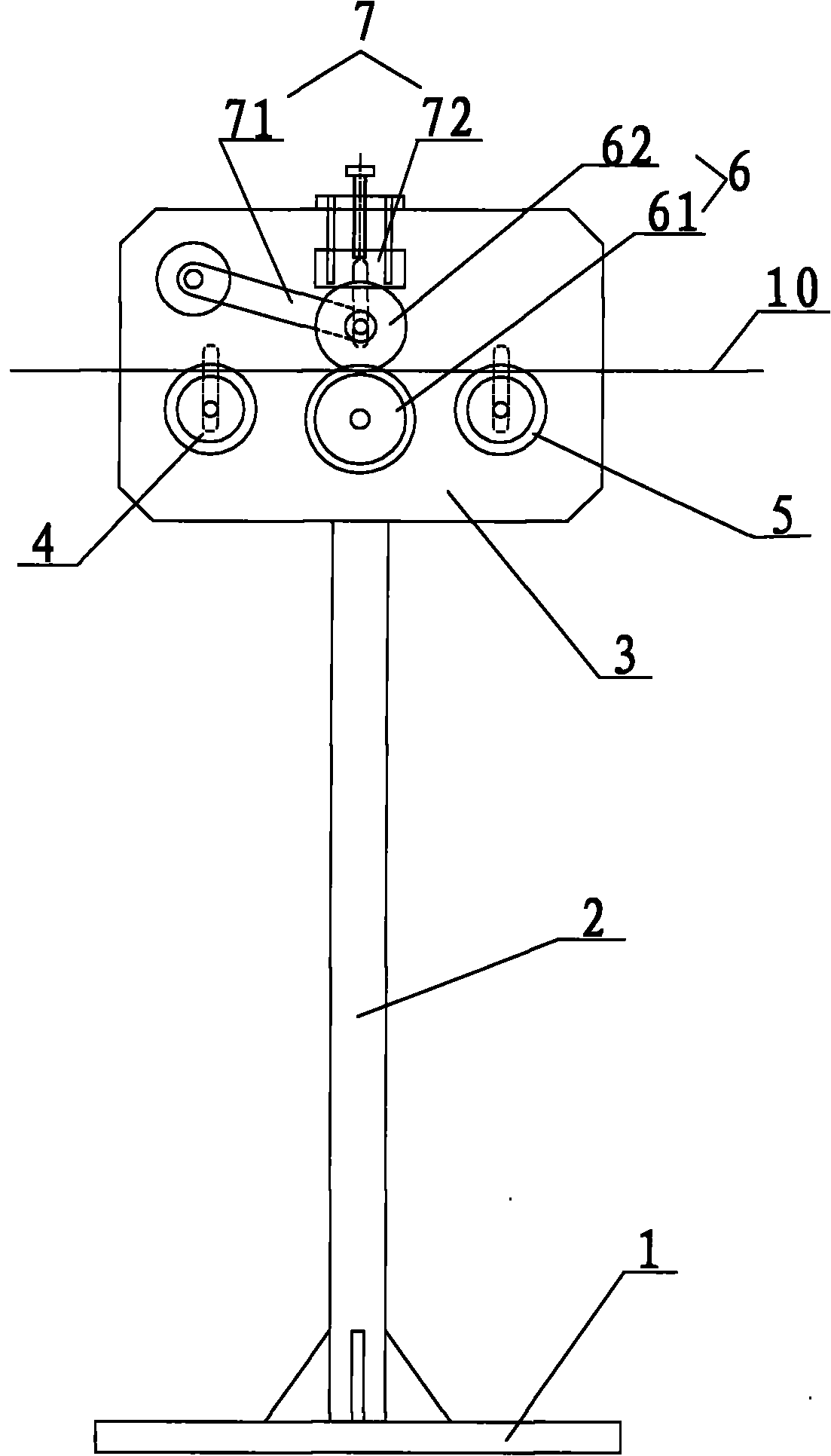 Optical cable secondary-coating bulge detecting device