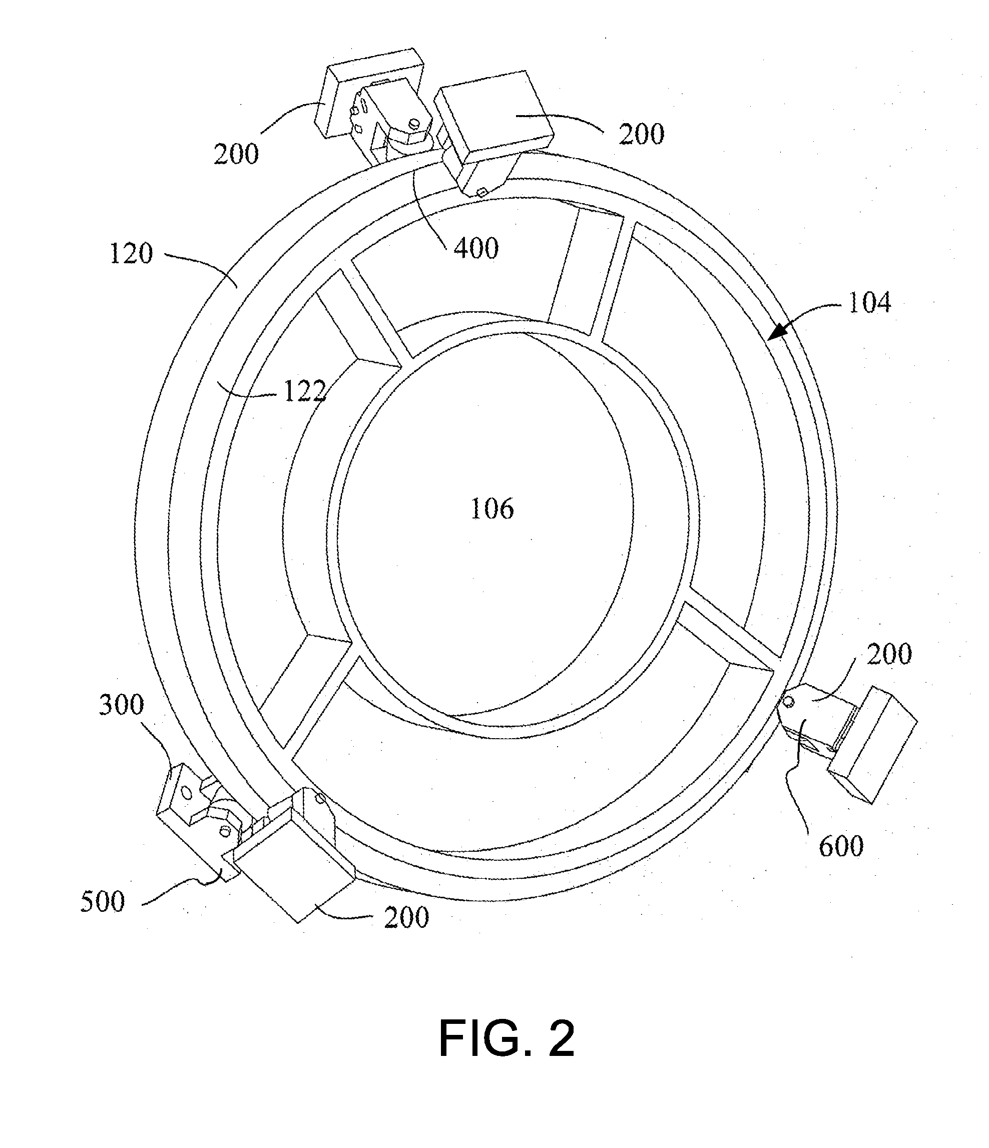 Self adjusting bearing used on ct gantry