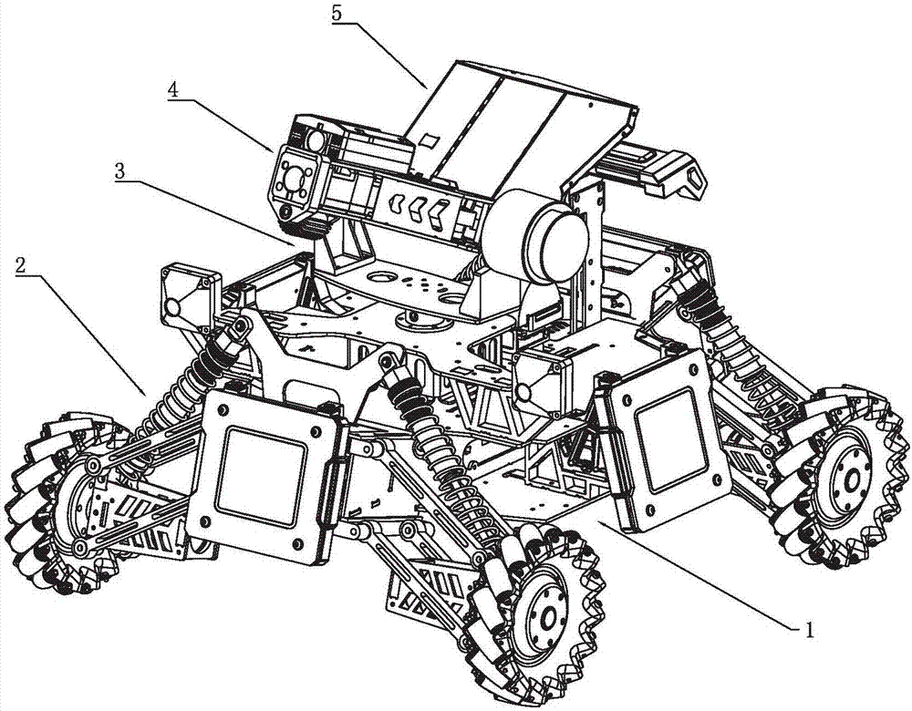 Material shooting robot