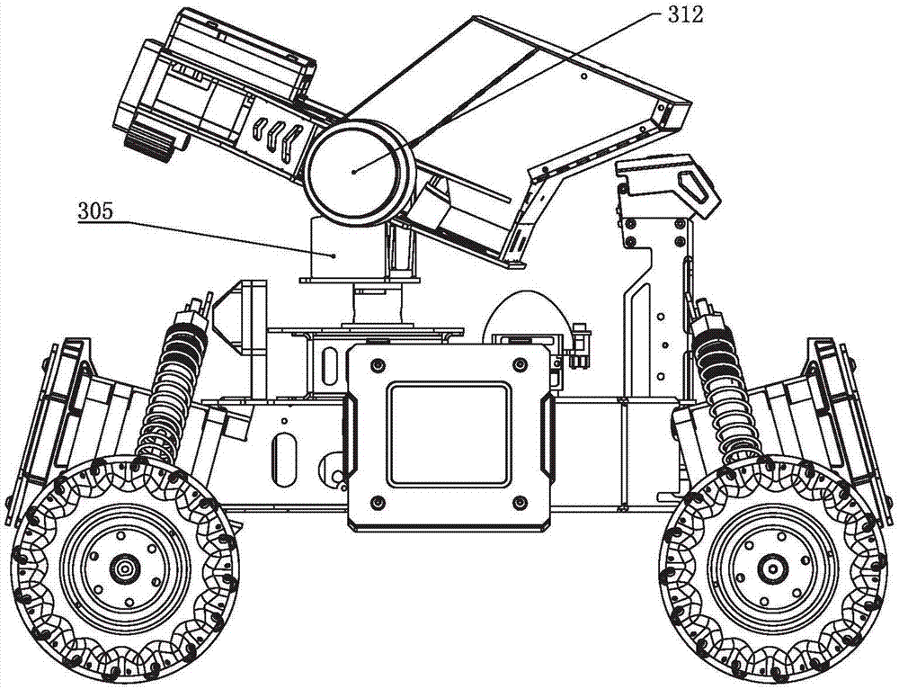 Material shooting robot