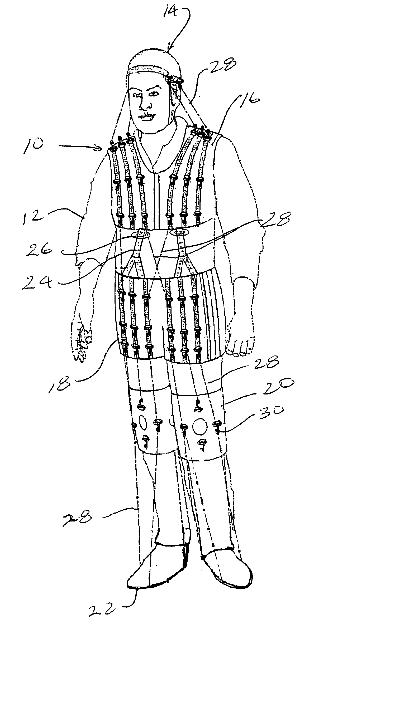 Neurological motor therapy suit