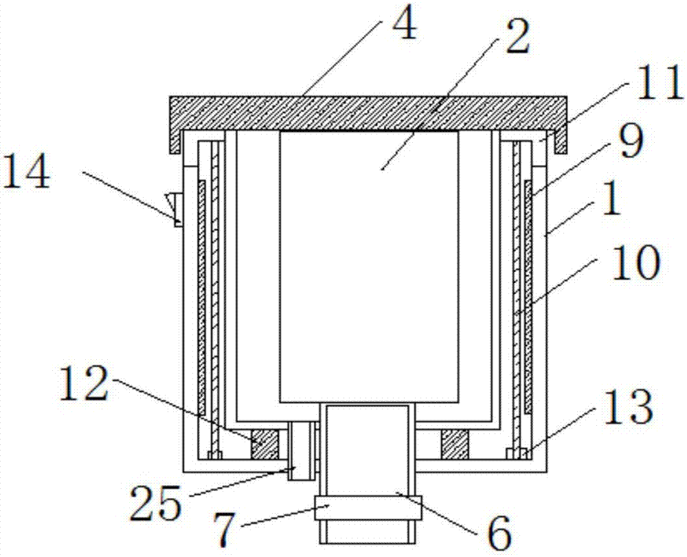 Domestic sewage filtering apparatus