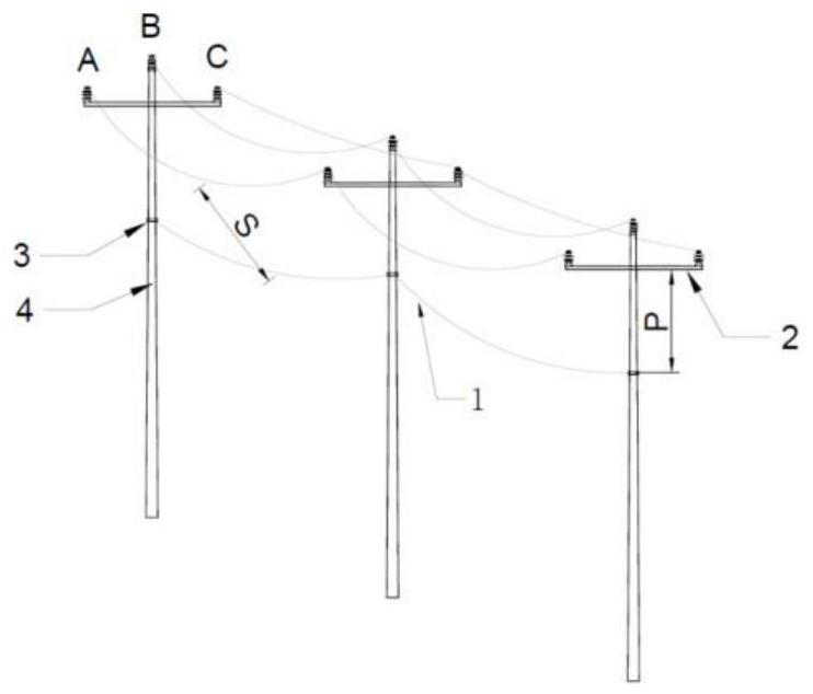 10kV overhead line lightning protection method using coupling ground wire and lightning arrester cooperatively