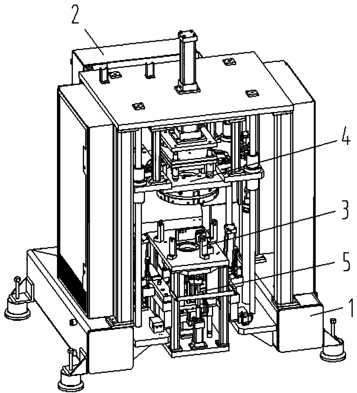 An all-round locking assembly machine for gear shaft parts