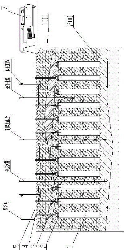 Soft soil foundation integrated well point plastic discharging vacuum system