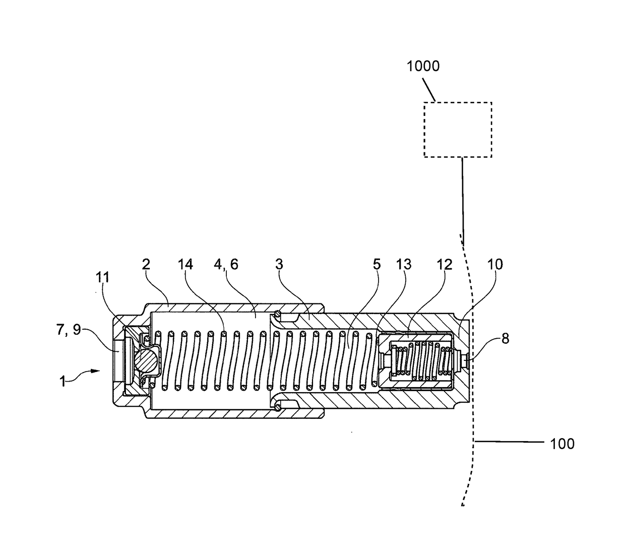 Tensioning device for a chain drive