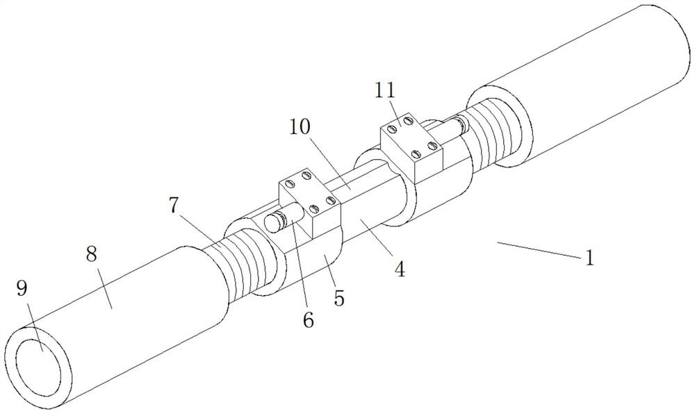 Optical fiber monitoring device for debris flow