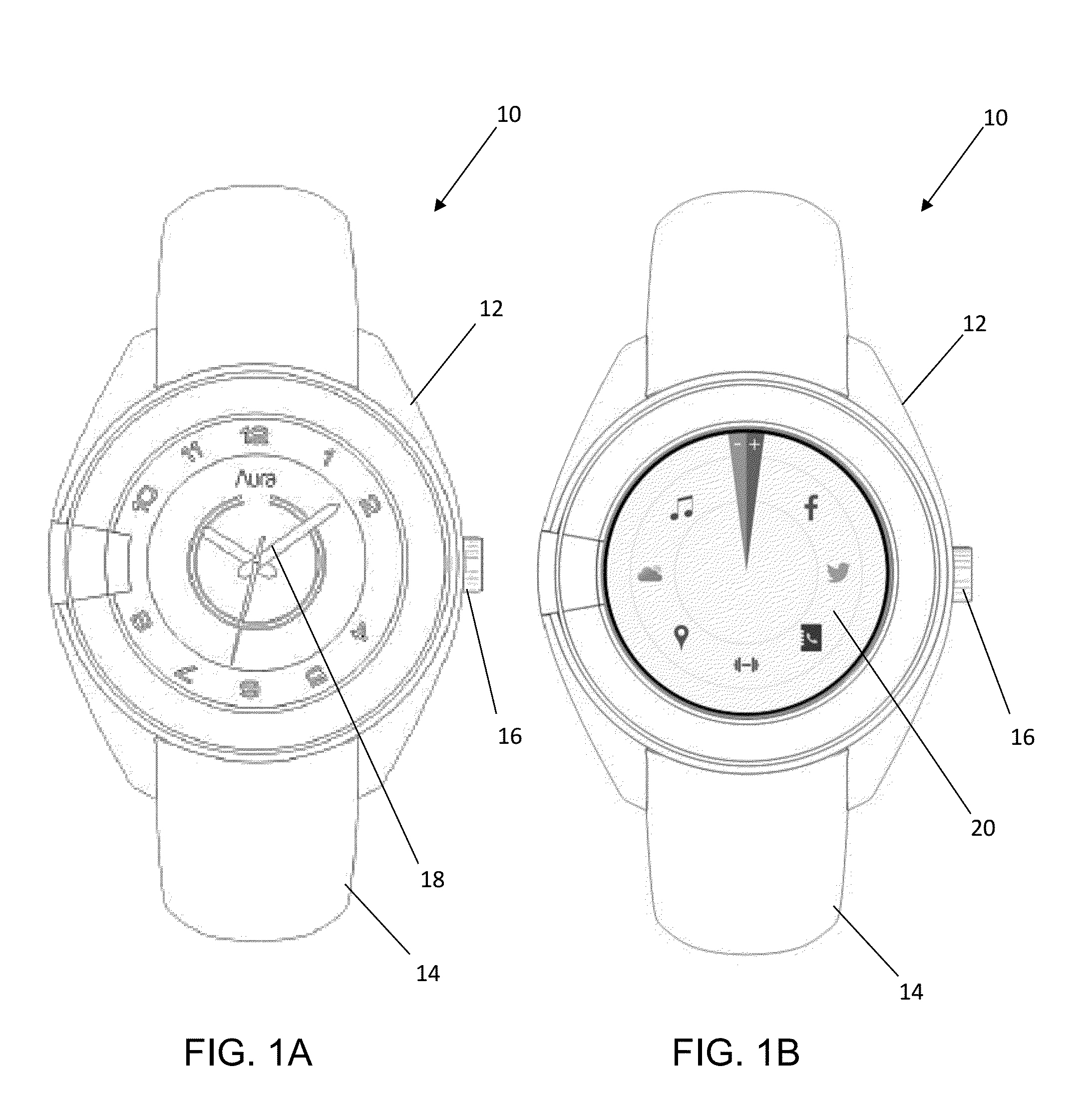 Transparent capacitive touchscreen device overlying a mechanical component