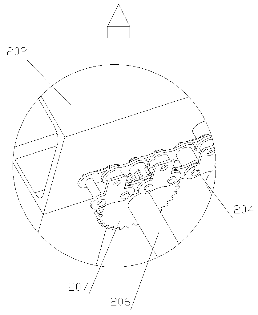 Forward and reverse translation mechanism for material receiving box