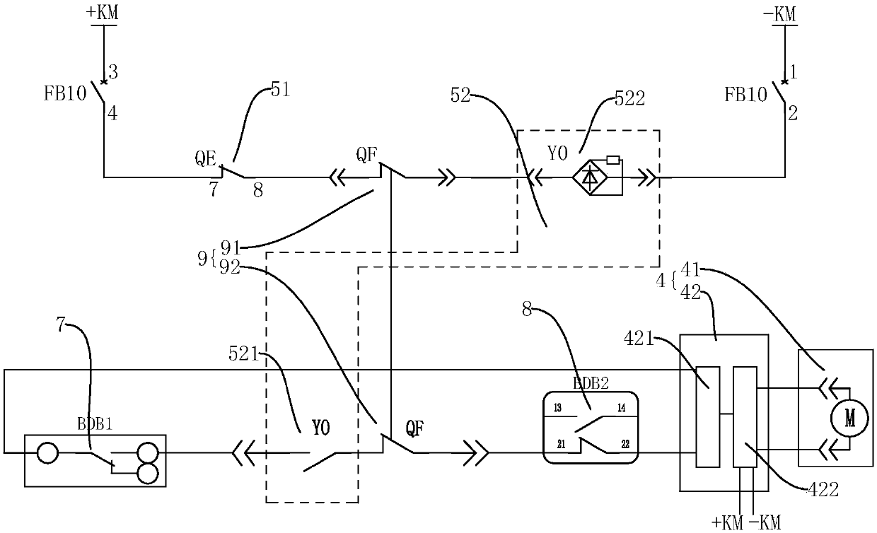 Electric multi-locking switch room chassis device