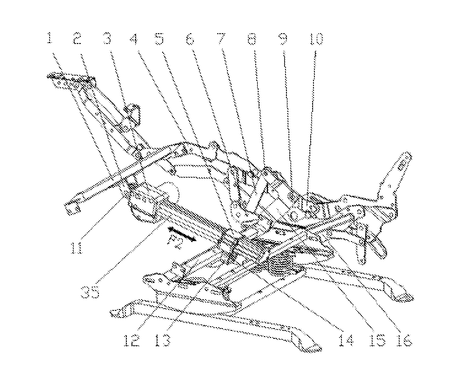 Electromechanical extending device of movable sofa