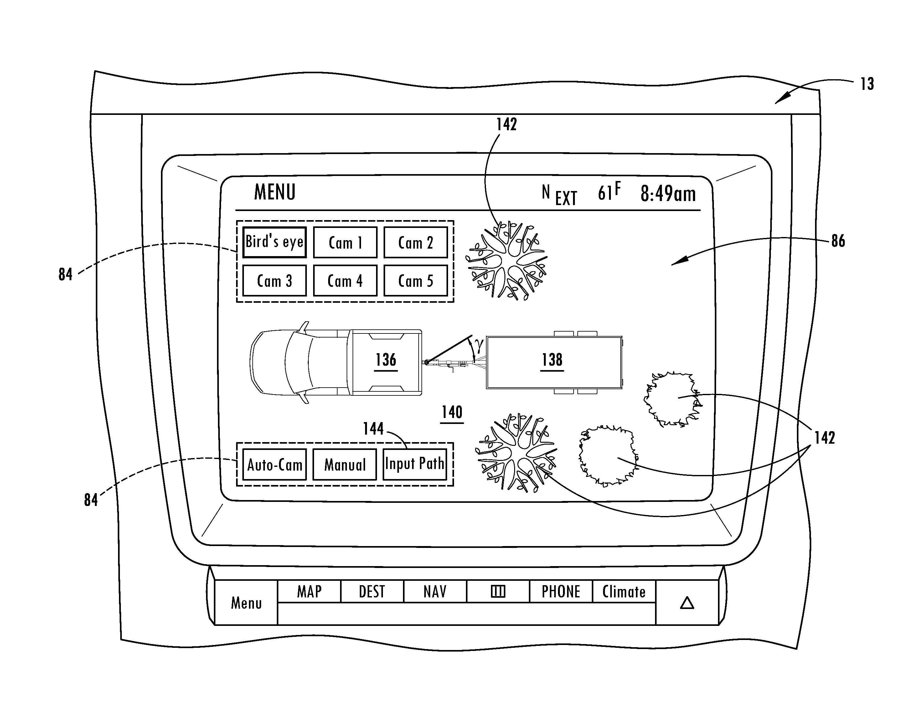 System and method of inputting an intended backing path