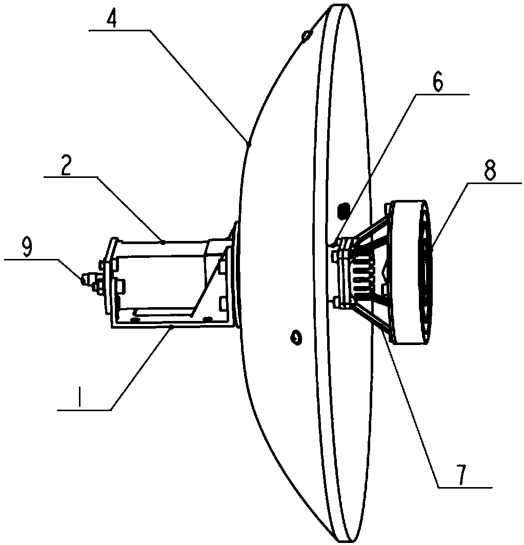 A satellite-borne data transmission antenna