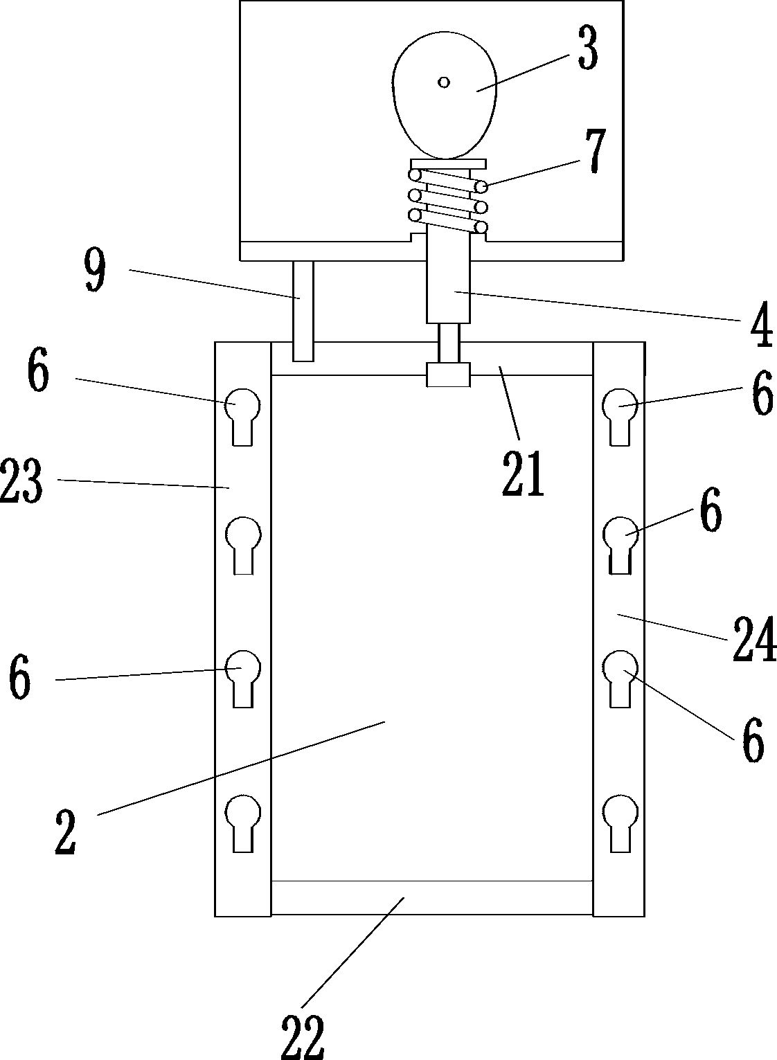 Ring main unit cable chamber door arcing-resistant installation structure