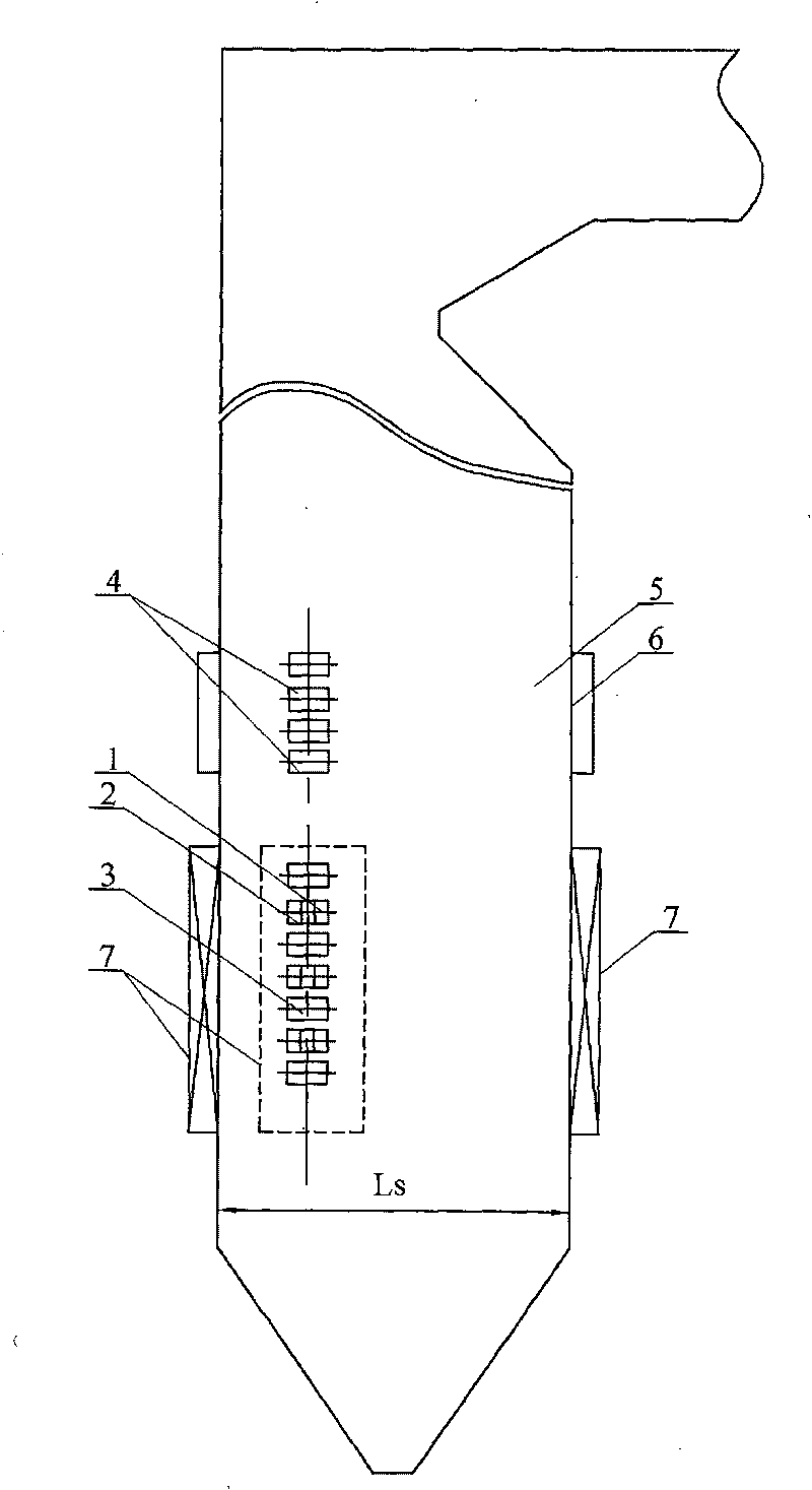 Wall type arranged horizontal rich-lean direct current combustion device