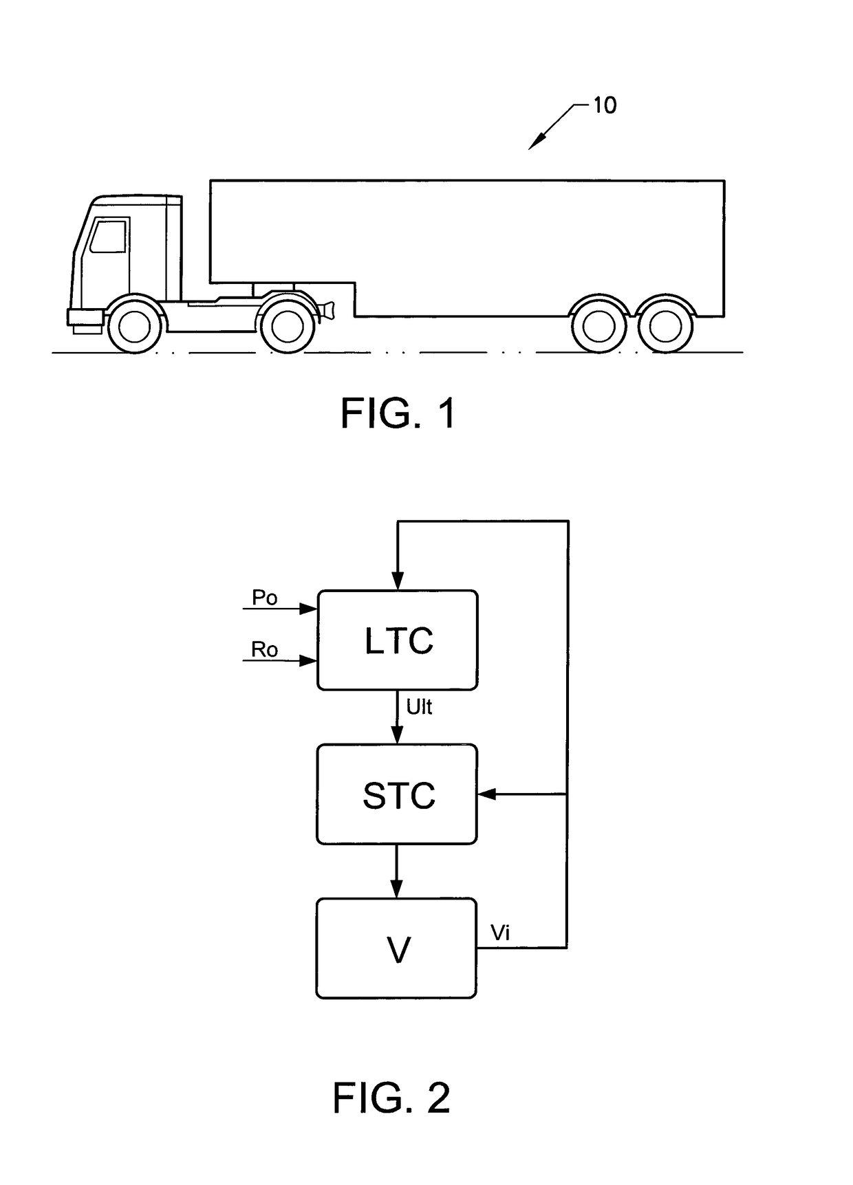 Method to control a vehicle with a long term and a short term control, computer program and readable medium and control unit performing the steps thereof