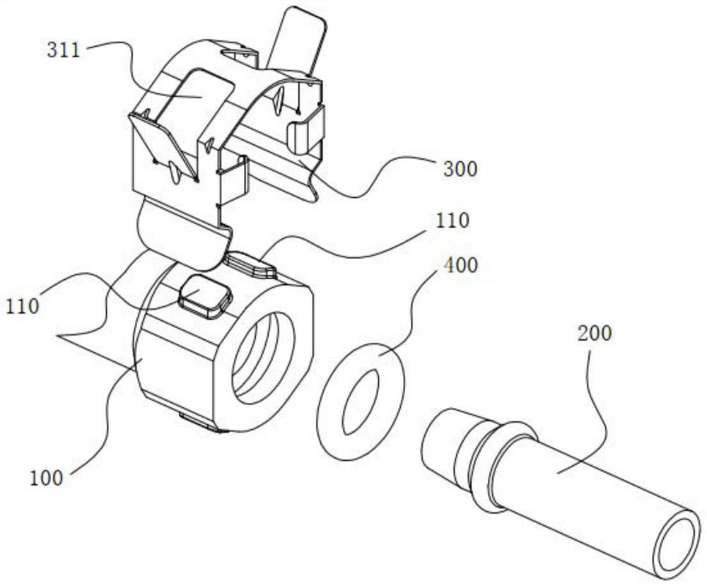 Pipeline connecting structure and gas stove