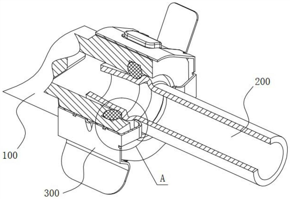 Pipeline connecting structure and gas stove