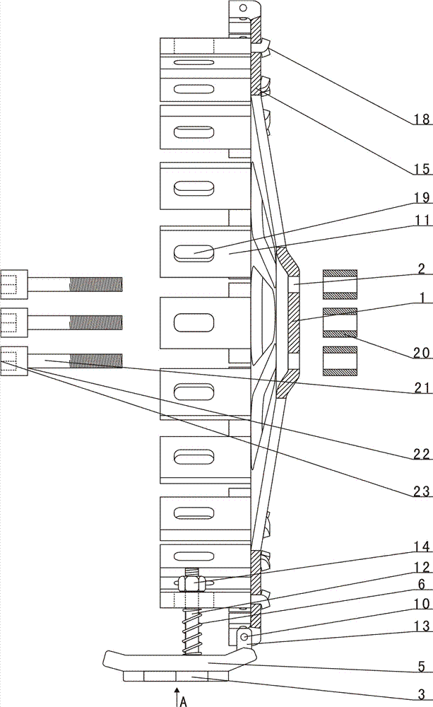 Ice snow covered pavement anti-skid device for automobile