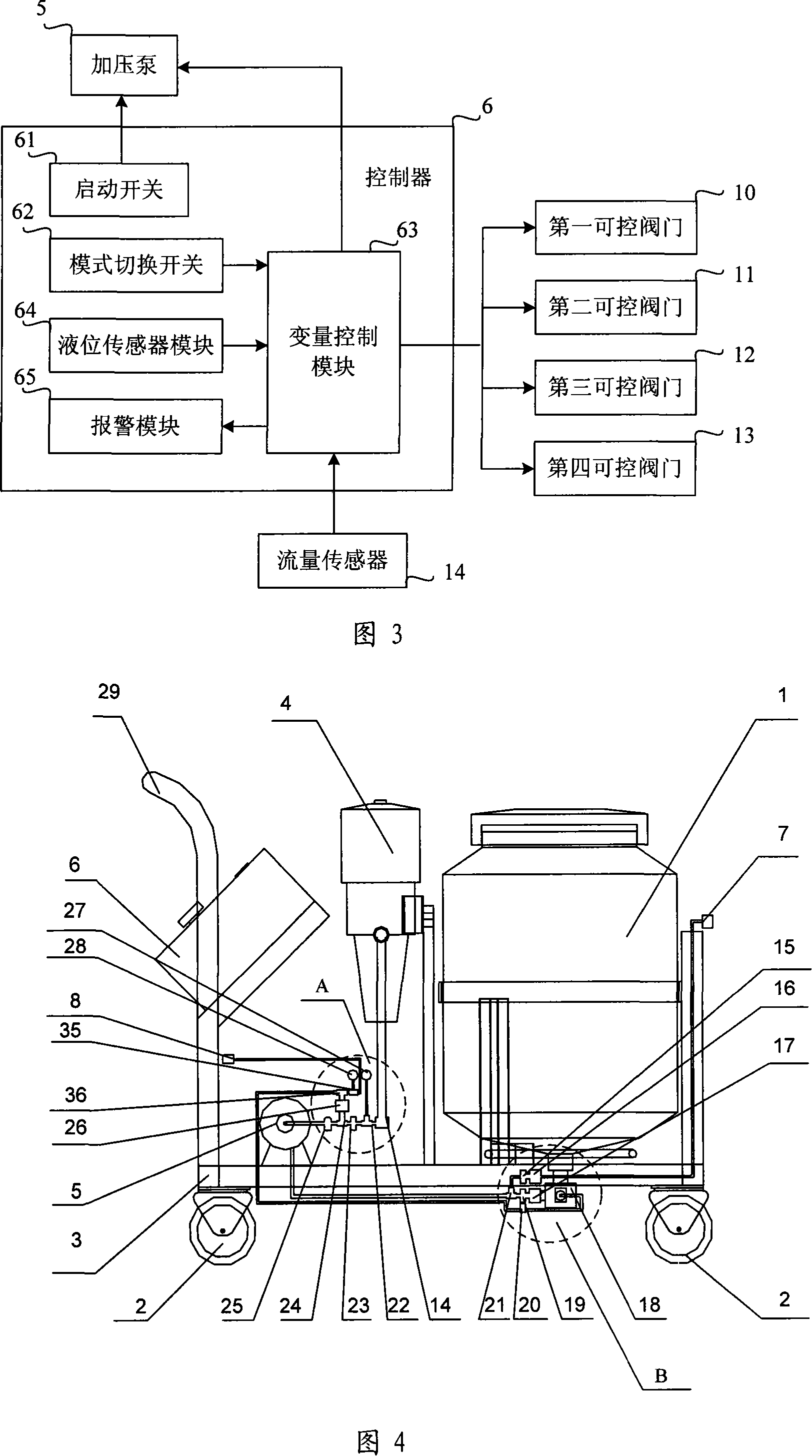 Mobile fertilizing and chemical spraying integrated device