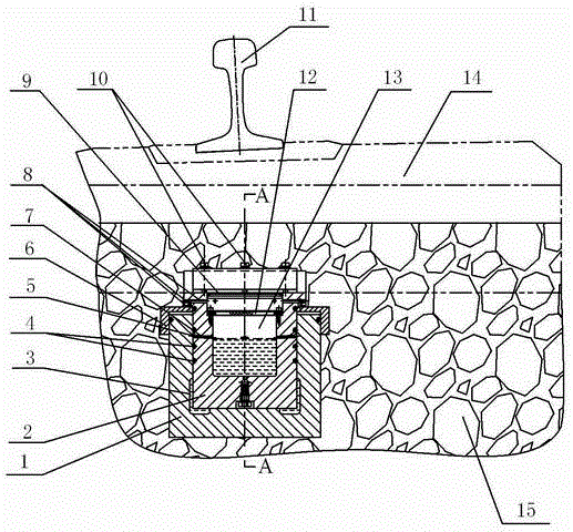 Hydraulic stepless automatic settlement compensation device for transition section