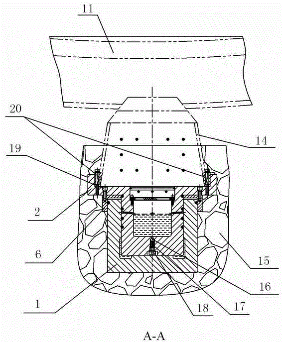 Hydraulic stepless automatic settlement compensation device for transition section