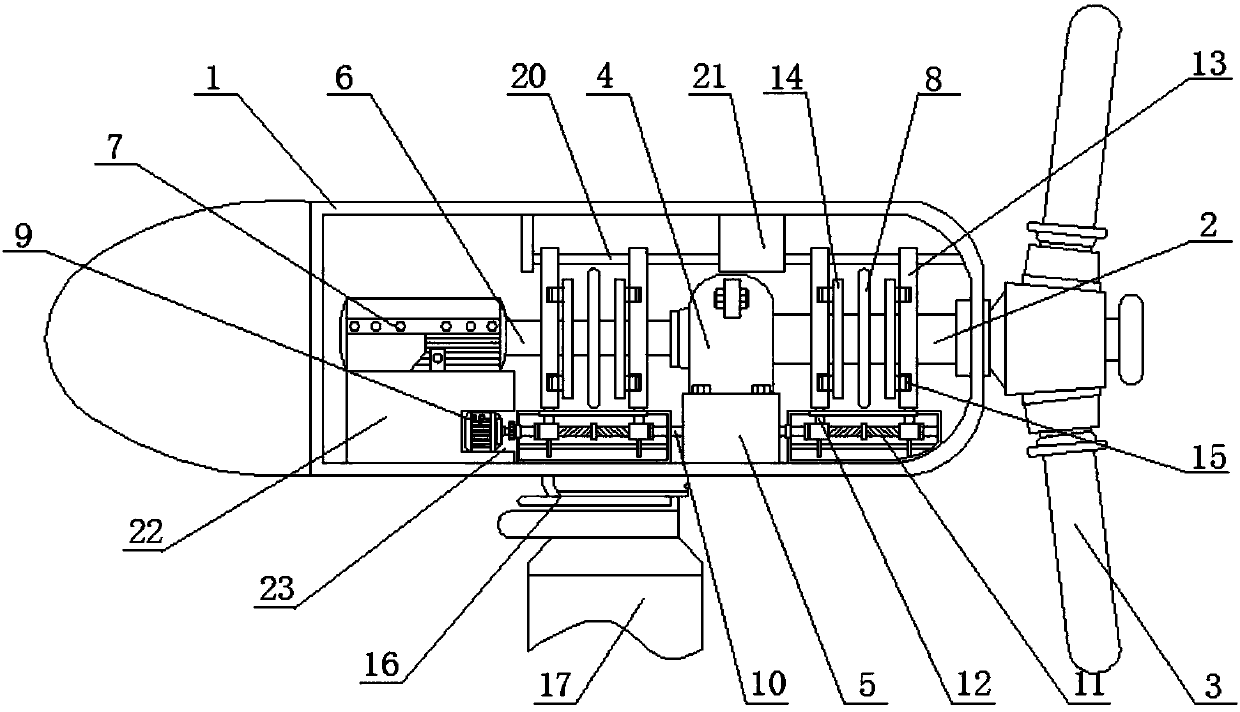 Braking device for wind driven generator