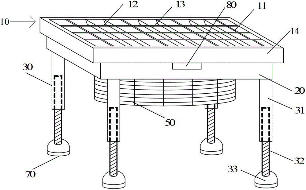 Load bearing grid plate and preparation method thereof as well as auxiliary refrigeration floor module